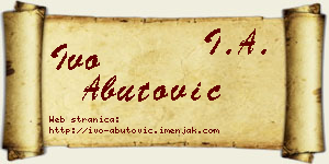 Ivo Abutović vizit kartica